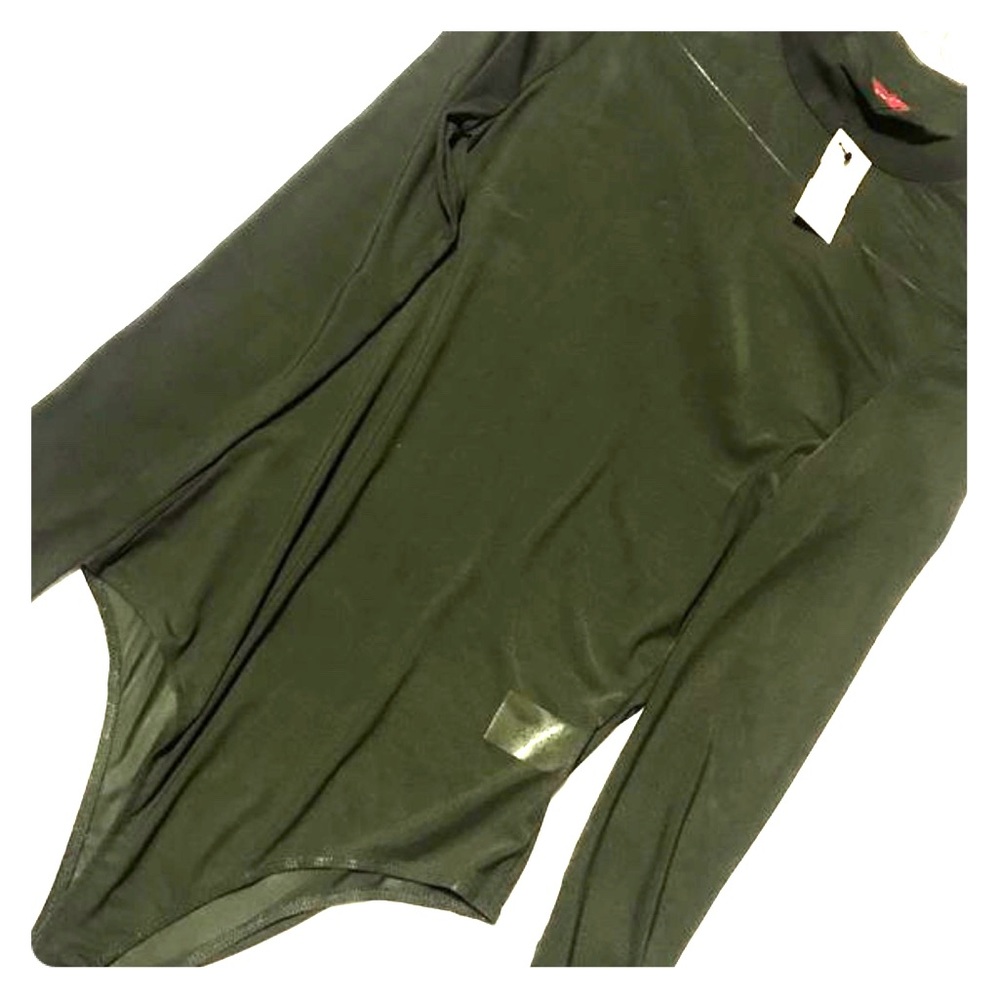 New! Sheer Dark Green Bodysuit